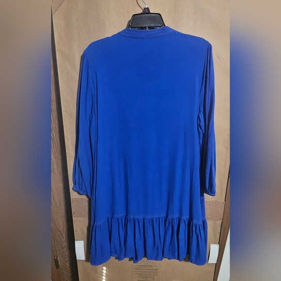 Blue Button-Up Dress - Picture 2 of 6